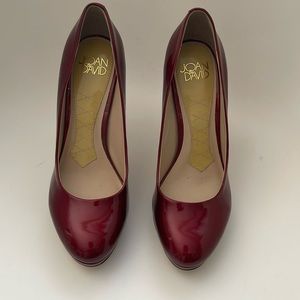 Joan & David Flipp Red Patent Leather Heels